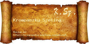 Krompaszky Szelina névjegykártya